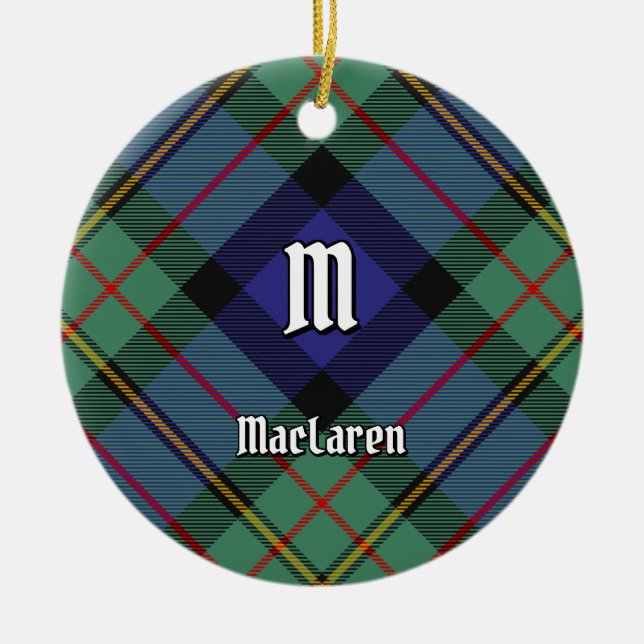 Ornamento De Cerâmica Clan MacLaren Tartan (Frente)