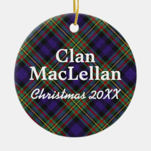 Ornamento De Cerâmica Clan MacLellan Scottish Tartan