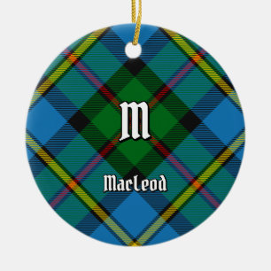 Ornamento De Cerâmica Clan MacLeod caçando Tartan