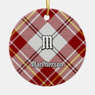 Ornamento De Cerâmica Clan MacPherson Red Dress Tartan Cerâmica