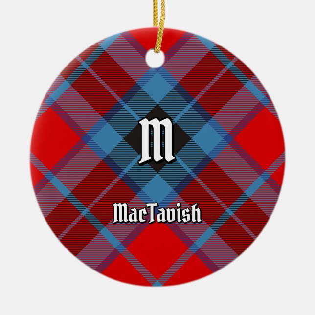 Ornamento De Cerâmica Clan MacTavish Tartan (Frente)