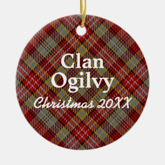 Ornamento De Cerâmica Clan Ogilvy Scottish Tartan