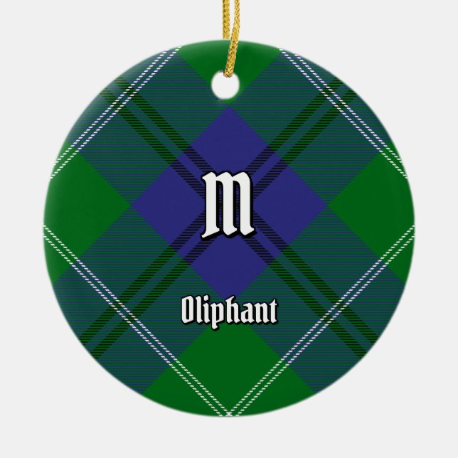 Ornamento De Cerâmica Clan Oliphant Tartan Cerâmica Ornament (Frente)