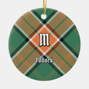 Ornamento De Cerâmica Clan Pollock Tartan Cerâmica Ornament
