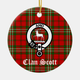 Ornamento De Cerâmica Clan Scott Crest Crachá e Tartan