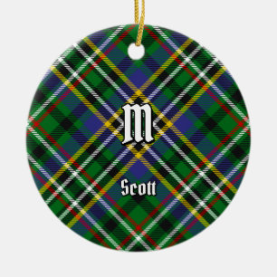 Ornamento De Cerâmica Clan Scott Green Tartan Cerâmica Ornament