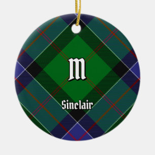 Ornamento De Cerâmica Clan Sinclair caçando Tartan