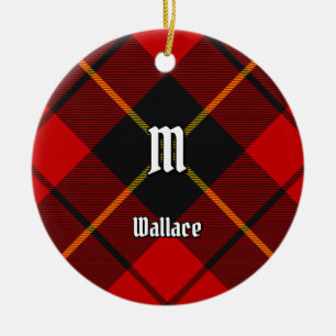 Ornamento De Cerâmica Clan Wallace Tartan Cerâmica Ornament