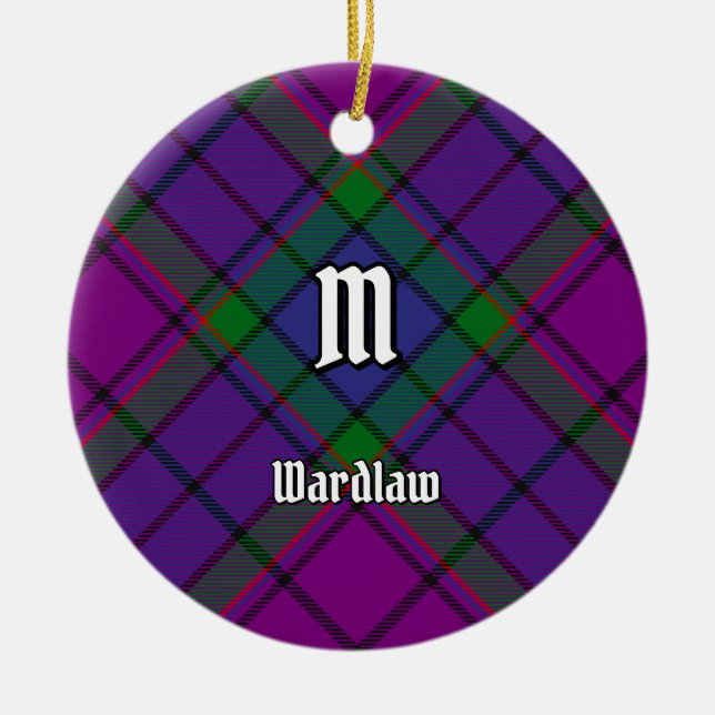 Ornamento De Cerâmica Clan Wardlaw Tartan (Frente)