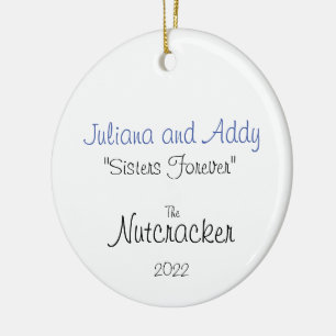 Ornamento De Cerâmica Clara e Party Girl personalizadas