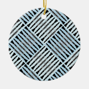 Ornamento De Cerâmica Clarinet Crosshatch