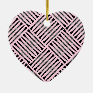 Ornamento De Cerâmica Clarinet Crosshatch