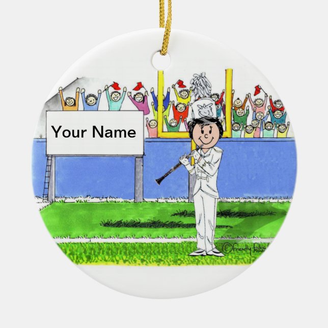 Ornamento De Cerâmica Clarinet - Feminino (Frente)