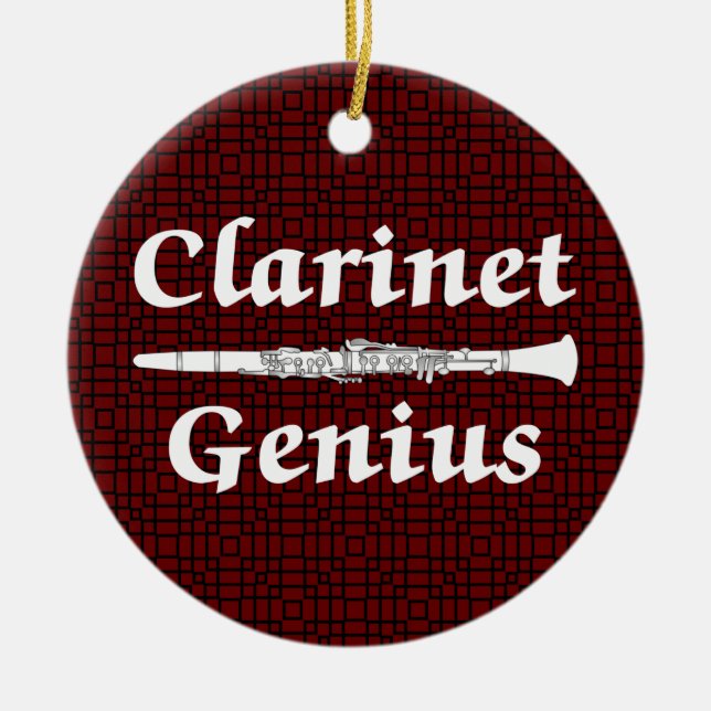 Ornamento De Cerâmica Clarinet Genius (Frente)