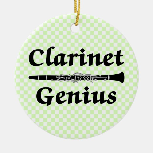 Ornamento De Cerâmica Clarinet Genius (Frente)