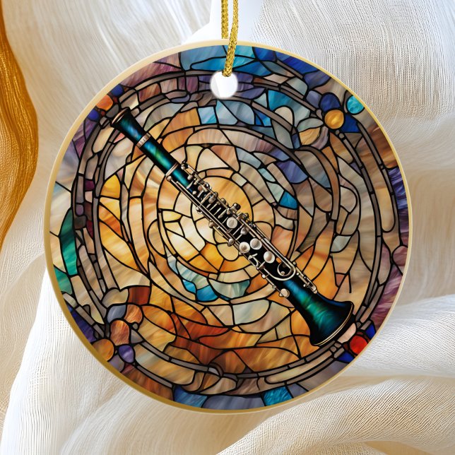 Ornamento De Cerâmica Clarinet Music (Criador carregado)