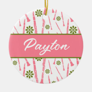 Ornamento De Cerâmica Clarinet Player Músico Presente Personalizado