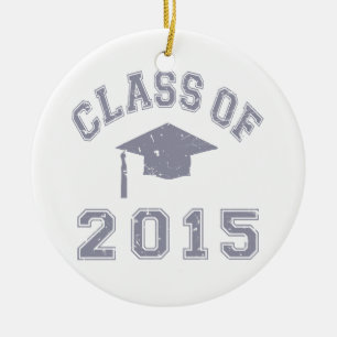 Ornamento De Cerâmica Classe 2015 da graduação - cinza 2
