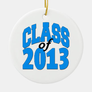 Ornamento De Cerâmica Classe de 2013 (azul)