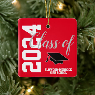 Ornamento De Cerâmica Classe de 24 Graduação Personalizada de Segundos g