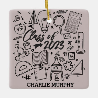 Ornamento De Cerâmica Classe de Formando de Matemática para Ciências da