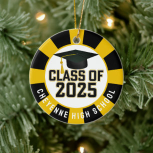 Ornamento De Cerâmica Classe de graduação de 2025 (Add Name)