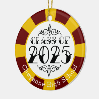Ornamento De Cerâmica Classe de graduação de 2025 (Add Name)
