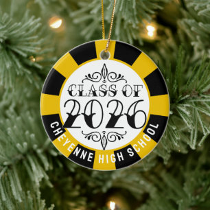 Ornamento De Cerâmica Classe de Graduação de Foto 2026