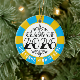 Ornamento De Cerâmica Classe de Graduação de Foto 2026