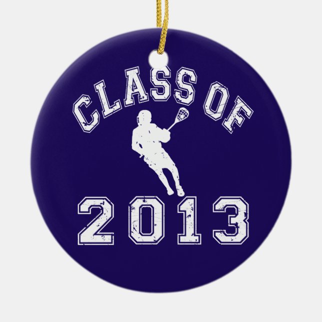 Ornamento De Cerâmica Classe De Lacrosse 2013 (Frente)