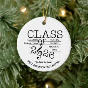 Ornamento De Cerâmica Classe de Música de Banda Marching 2026