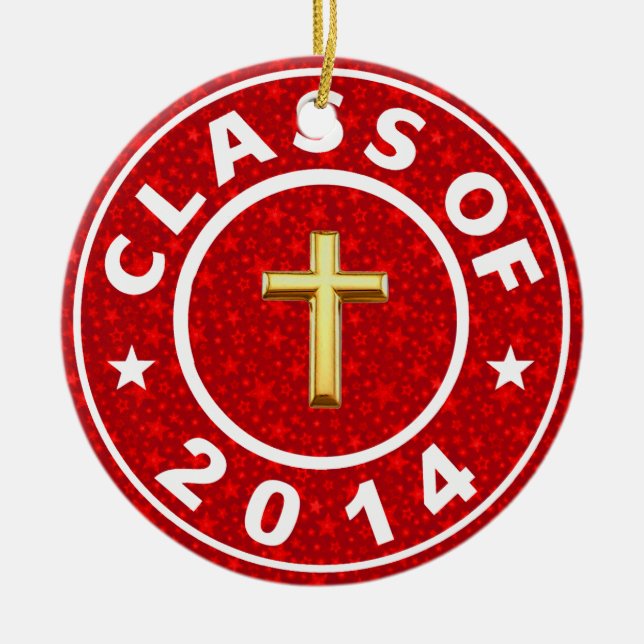 Ornamento De Cerâmica Classe do cristão 2014 (Frente)