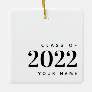 Ornamento De Cerâmica Classe do Natal Moderno 2022 