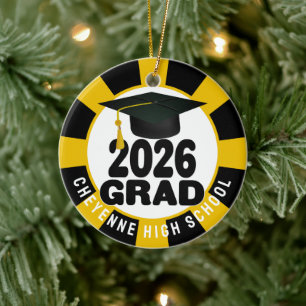 Ornamento De Cerâmica Classe Negrito de Graduação de Foto 2026