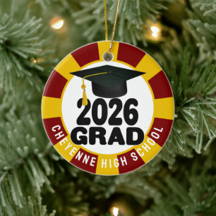 Ornamento De Cerâmica Classe Negrito de Graduação de Foto 2026