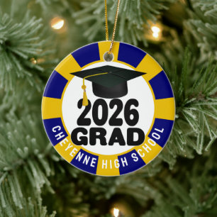 Ornamento De Cerâmica Classe Negrito de Graduação de Foto 2026