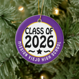 Ornamento De Cerâmica Classe Star de Graduação de Foto 2026