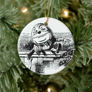 Ornamento De Cerâmica Clássico Alice no País das Maravilhas, Humpty Dump