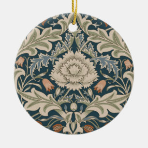 Ornamento De Cerâmica Clássico de Flores do Jardim Floral William Morris