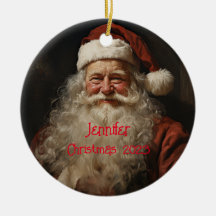 Clássico Papai Noel Personalizado Ornamen de Natal