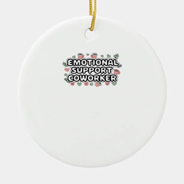 Ornamento De Cerâmica Clássico V2 Clássico de Colaboração de Ajuda Emoci (Frente)