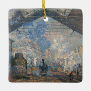 Ornamento De Cerâmica Claude Monet - A Estação Saint-Lazare
