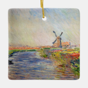 Ornamento De Cerâmica Claude Monet - Campo das Tulipas na Holanda