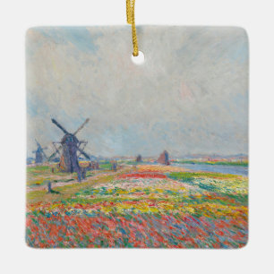 Ornamento De Cerâmica Claude Monet - Campos de Tulipas perto de Haia