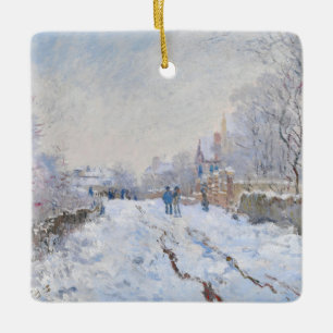 Ornamento De Cerâmica Claude Monet - Cena de Neve na Argentina