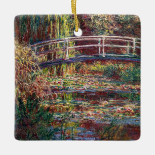 Ornamento De Cerâmica Claude Monet - Lago de Nenúfares, Harmonia Rosa