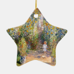Ornamento De Cerâmica Claude Monet o jardim do artista em Vétheuil, 1880