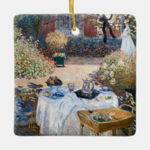 Ornamento De Cerâmica Claude Monet - O Luncheon, painel decorativo