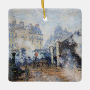 Ornamento De Cerâmica Claude Monet - Ponte da Europa, Estação Saint-Laza