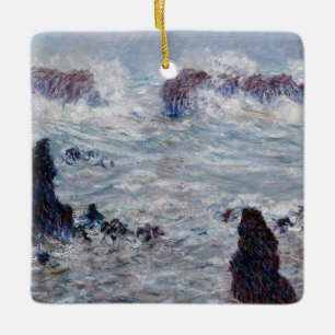 Ornamento De Cerâmica Claude Monet - Tempestade na costa de Belle-Ile